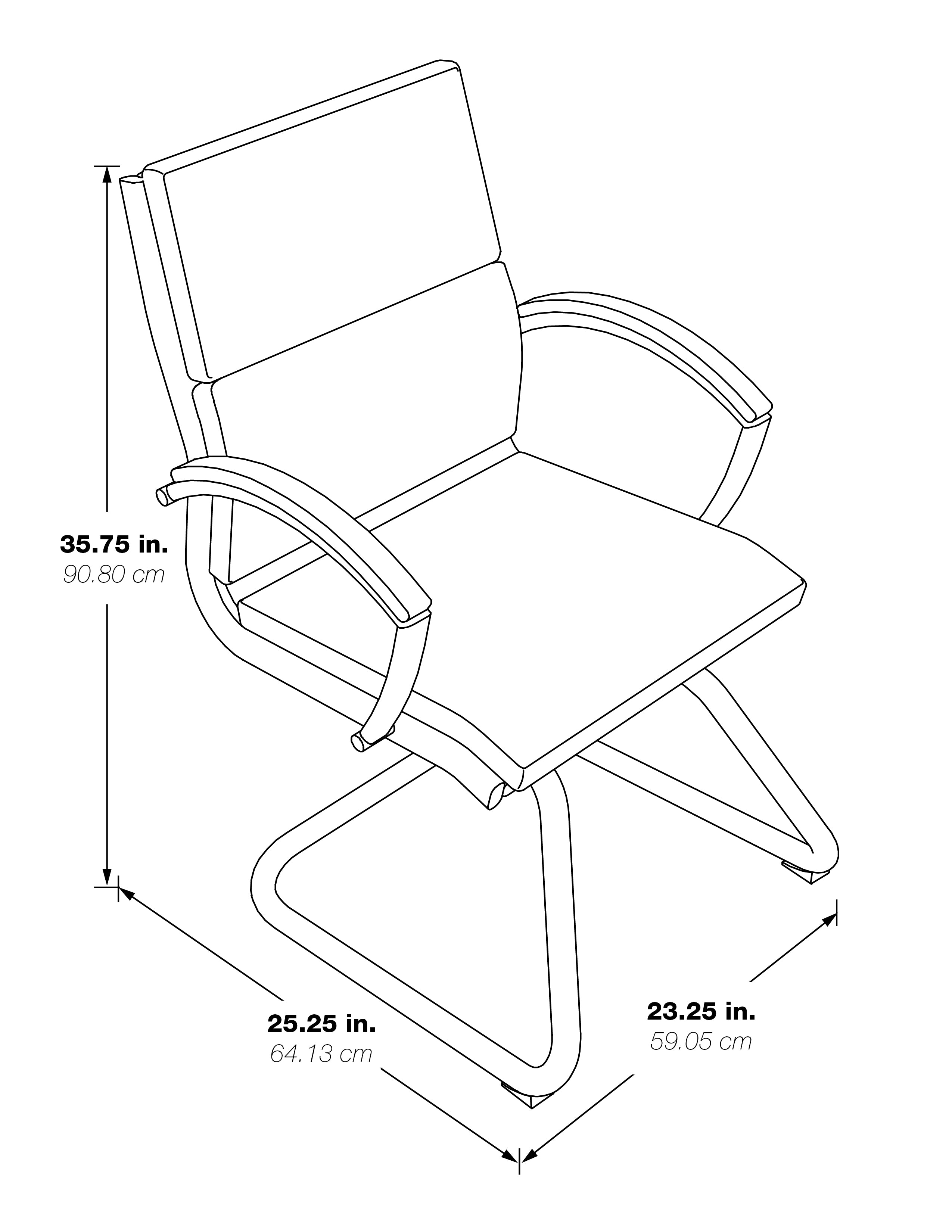 Mid-Back Faux Lthr Visitor's Chair
